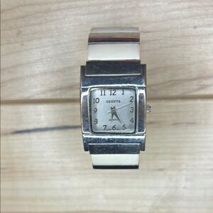 Geneva Silver and White Watch